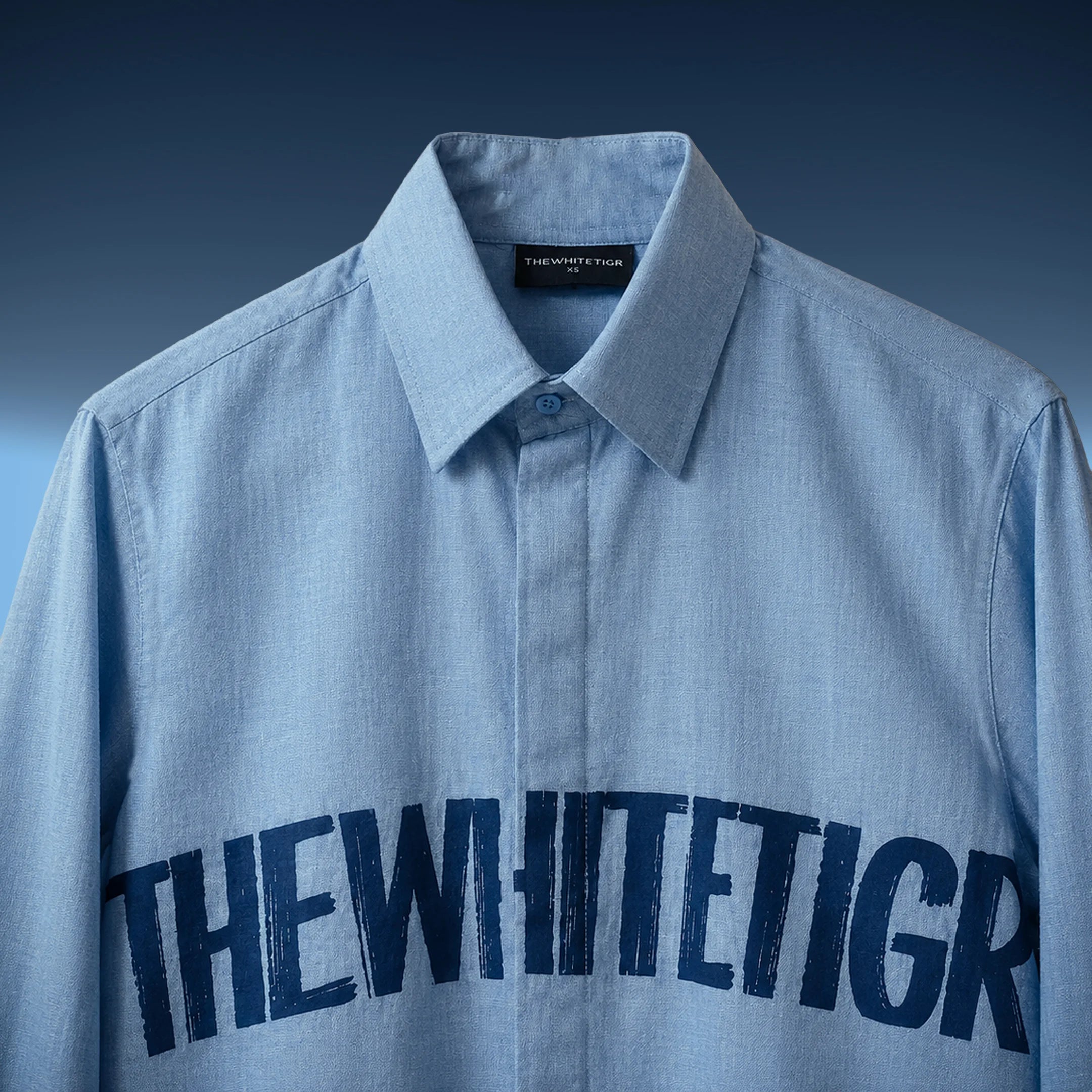 Sky Crest Pure Cotton Linen Shirt