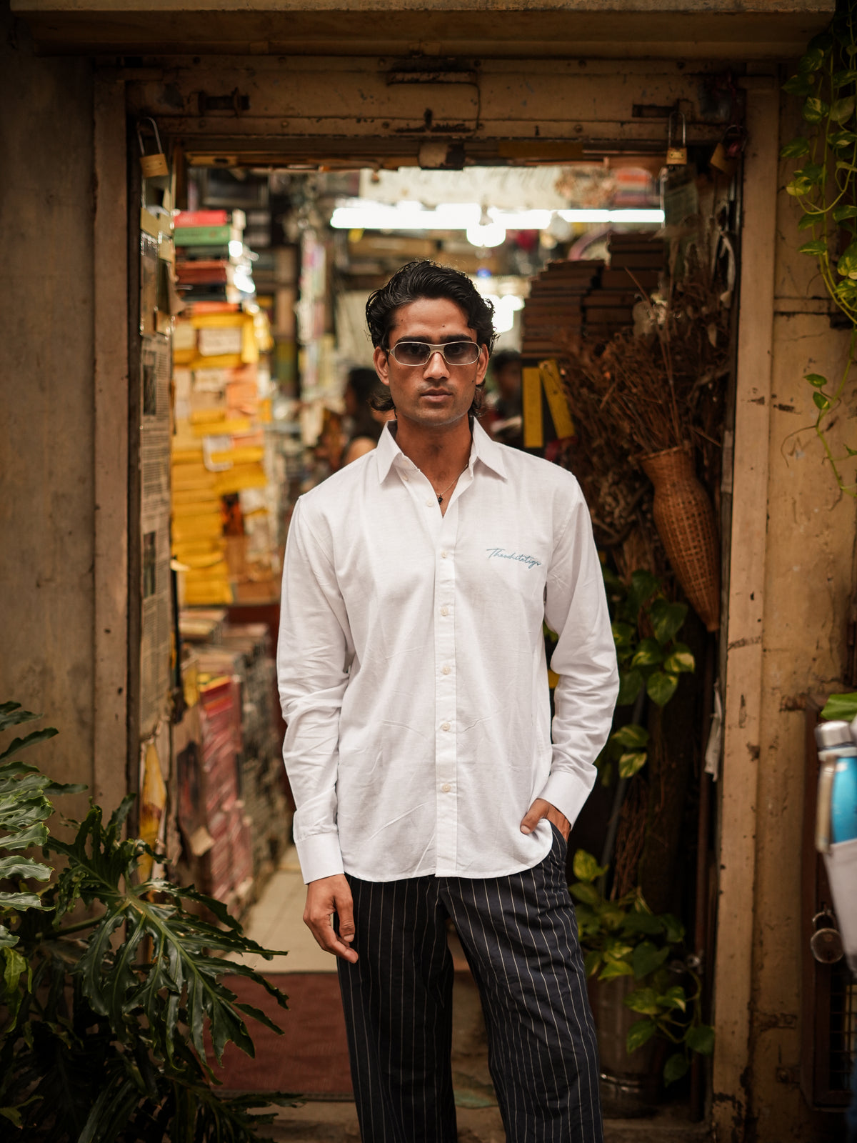 White Cotton Regular Fit Shirt