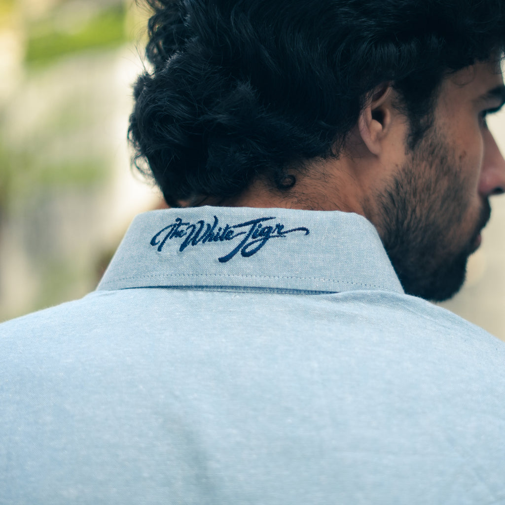 Sky Crest Pure Cotton Linen Shirt
