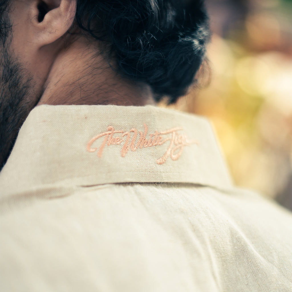 Beige Sand Blush Pure Cotton Linen Shirt