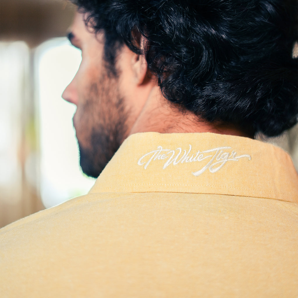 Lemon Pearl Pure Cotton Linen Shirt