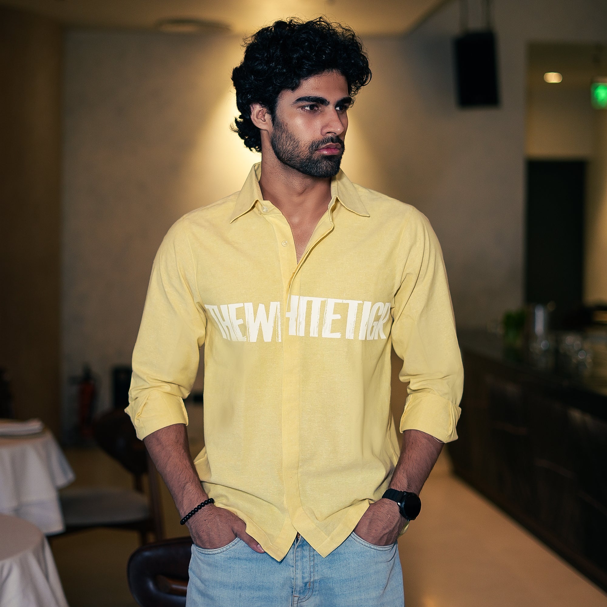 Lemon Pearl Pure Cotton Linen Shirt