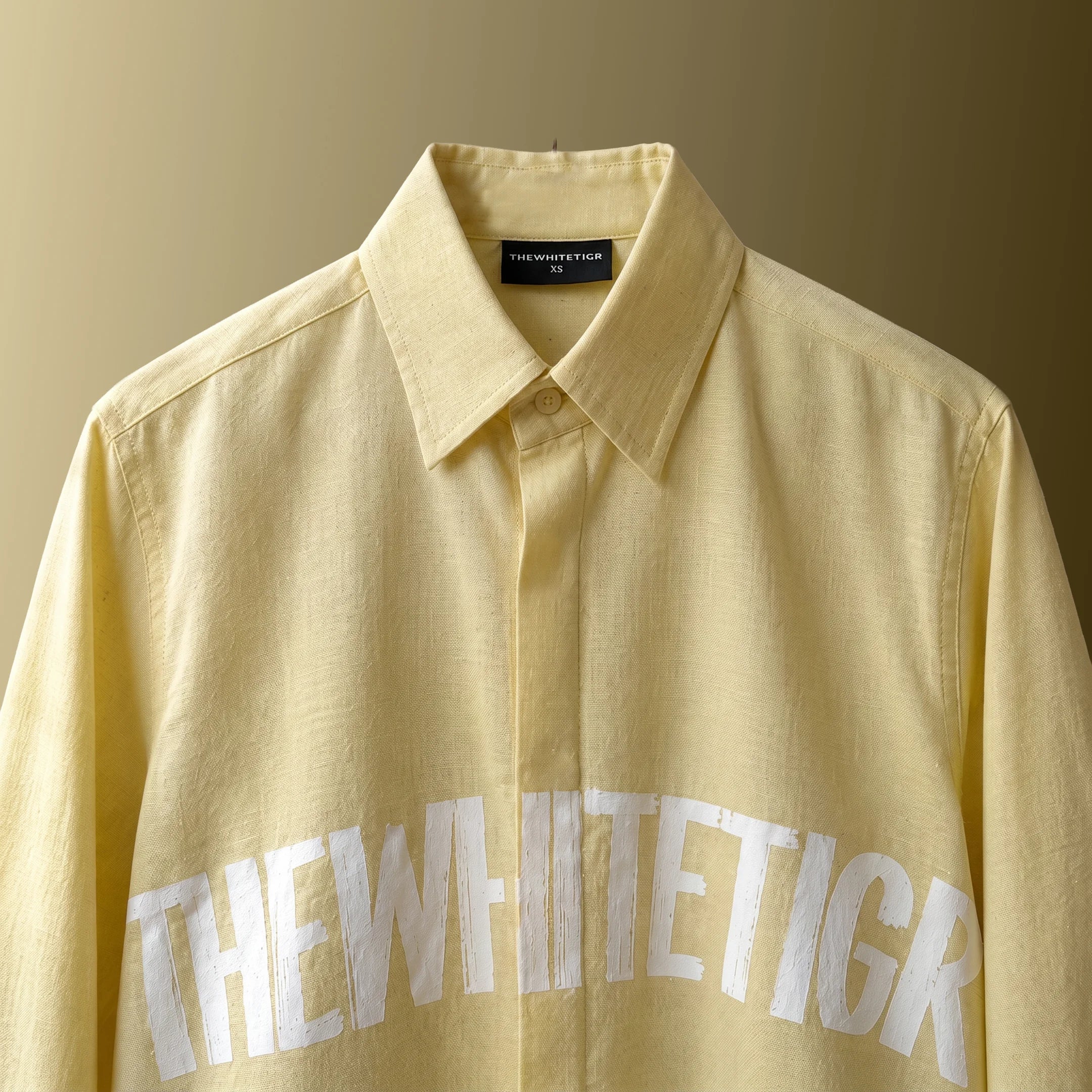Lemon Pearl Pure Cotton Linen Shirt
