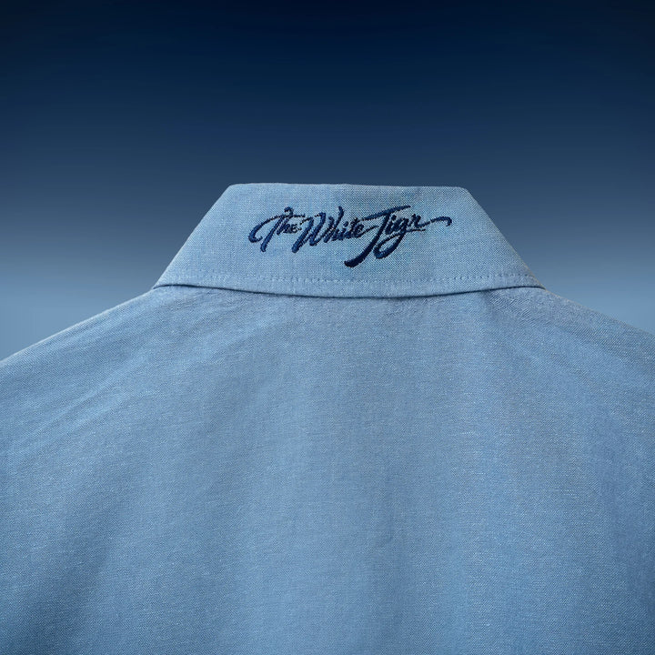 Sky Crest Pure Cotton Linen Shirt
