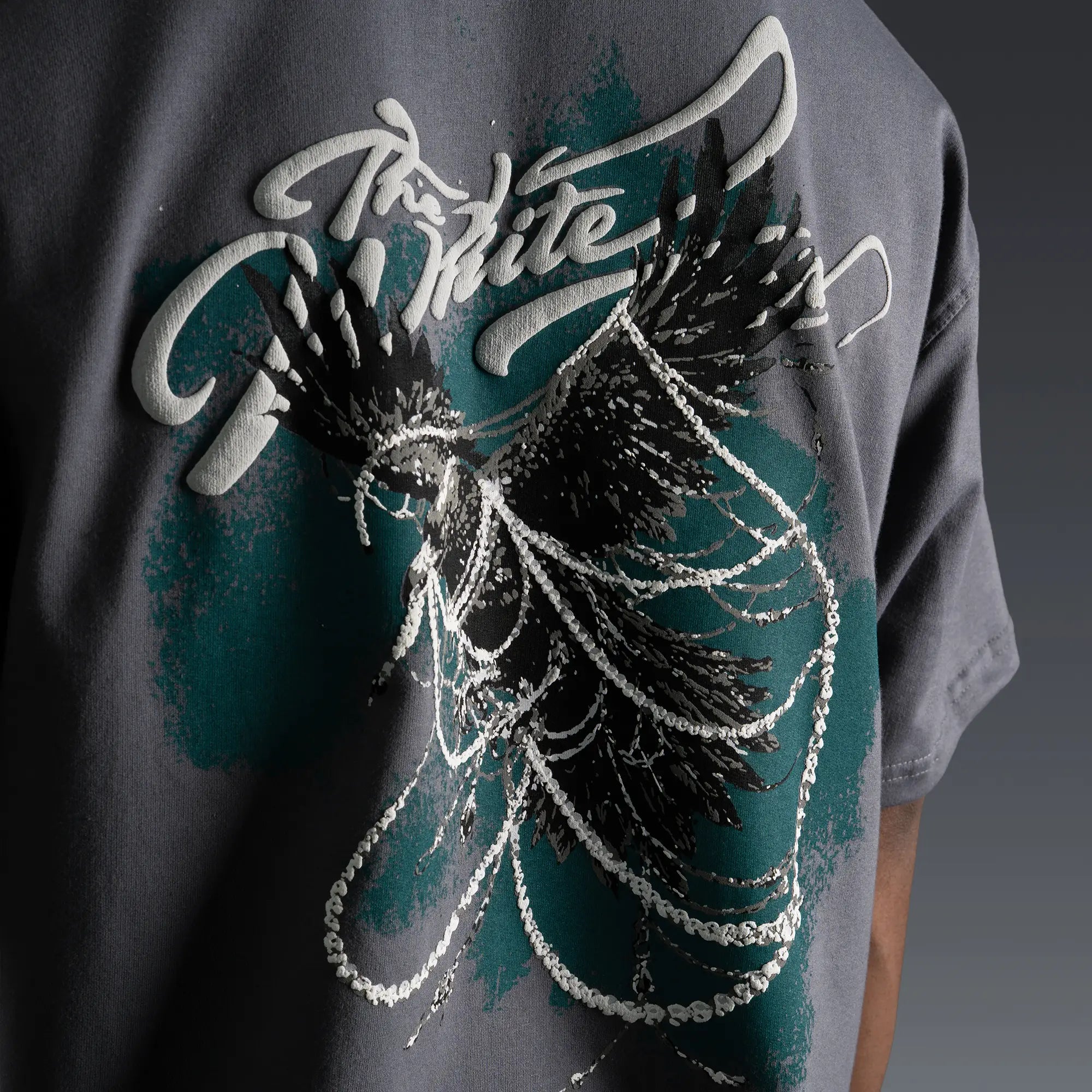 Grey Silver wings T-shirt